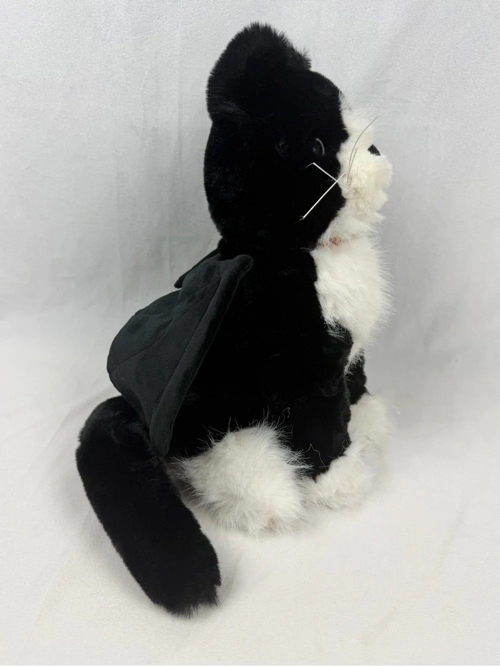 Pottery Barn Jinxy Boo Bat Wing Cat Shaped Pillow Plush 9X12 Black Halloween NWT